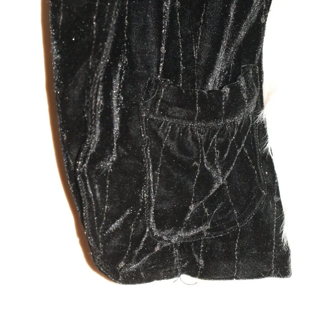 Black Velvet JACKET BY MISS CHEVOUS SIZE S USED ONCE - Picture 2 of 5